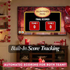 Valentine's Day Feud final score screen displayed on a television