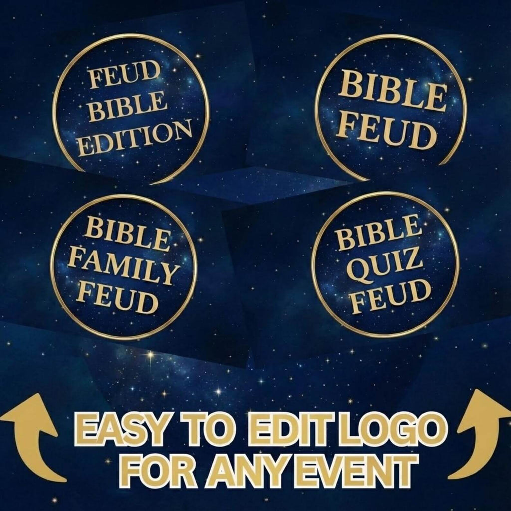Feud Bible Edition | Church Group Game | Christian Family Feud Style | Bible Trivia PowerPoint | Youth Group Activity