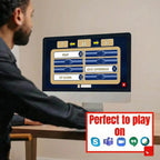 Player using the Bible Edition survey game on a desktop computer