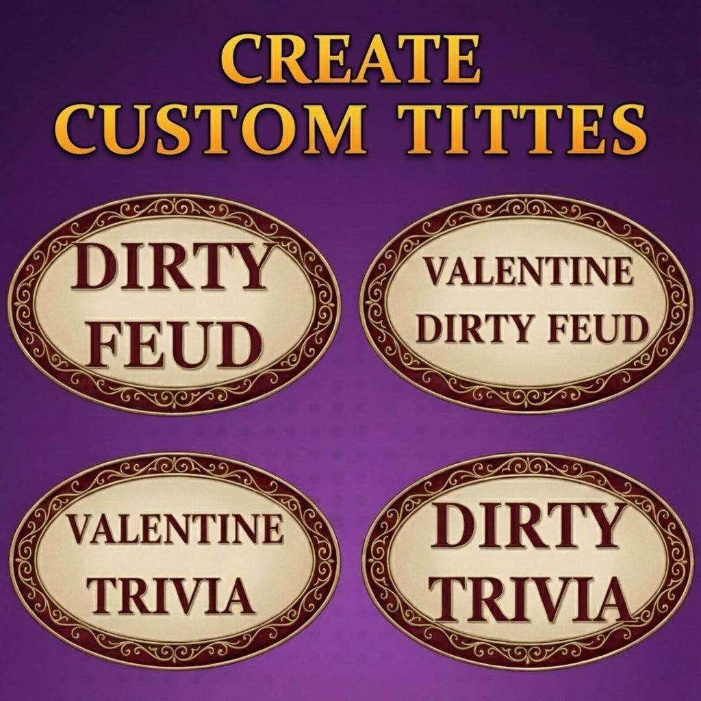 Valentine Dirty Feud | Adults Only Game | Dirty Feud Trivia | Trivia Night | Party Game | Powerpoint Game Editable | Friendly Feud