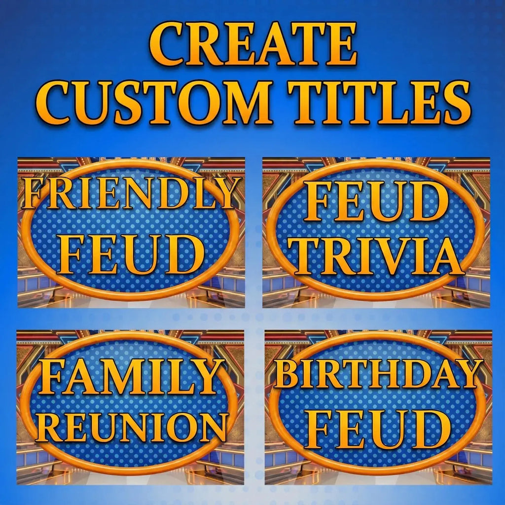 Friendly Feud Template | Party Games for Adults | Family Game Night | Trivia Night | Party Game | Powerpoint Game | Editable Powerpoint