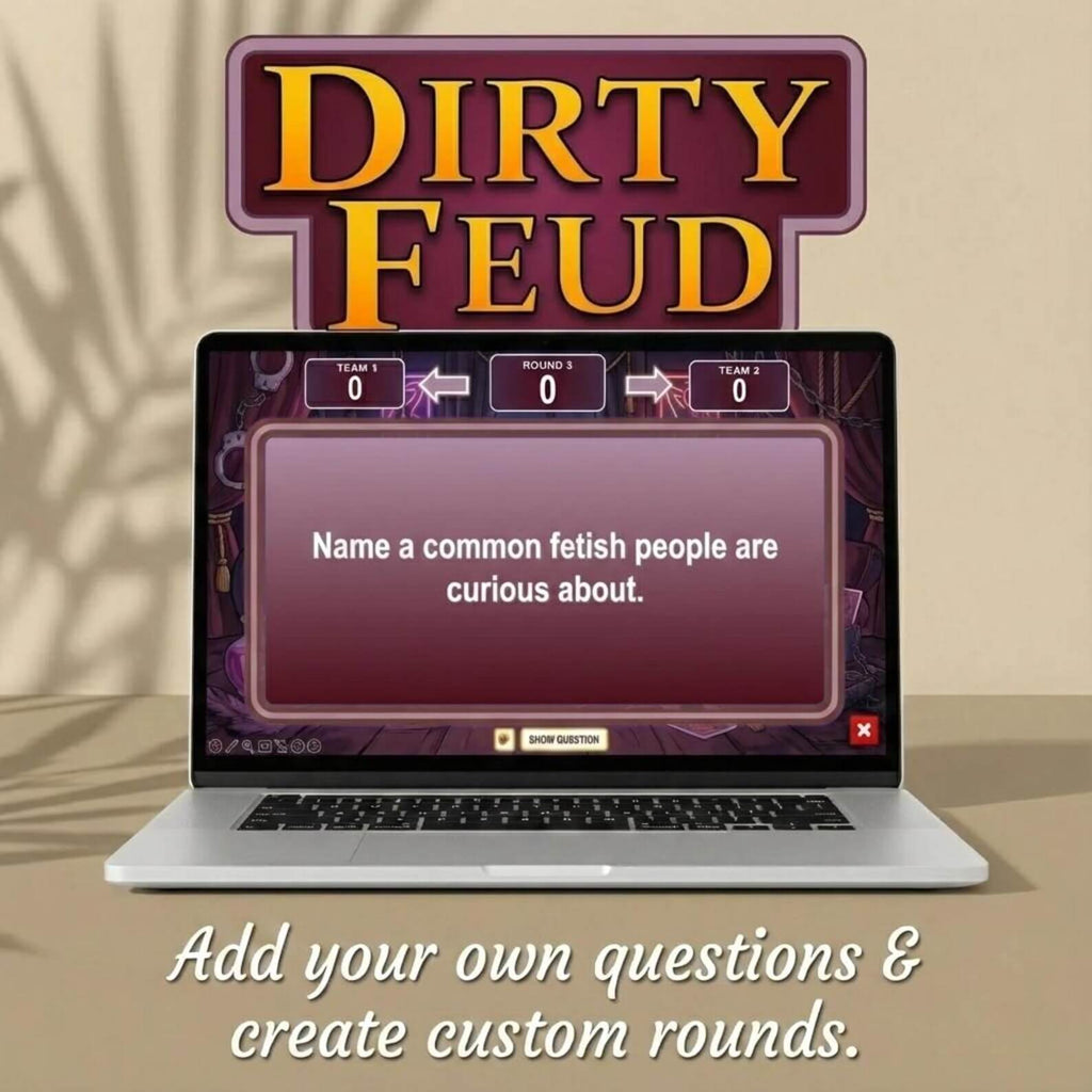 Valentine Dirty Feud | Adults Only Game | Dirty Feud Trivia | Trivia Night | Party Game | Powerpoint Game Editable | Friendly Feud