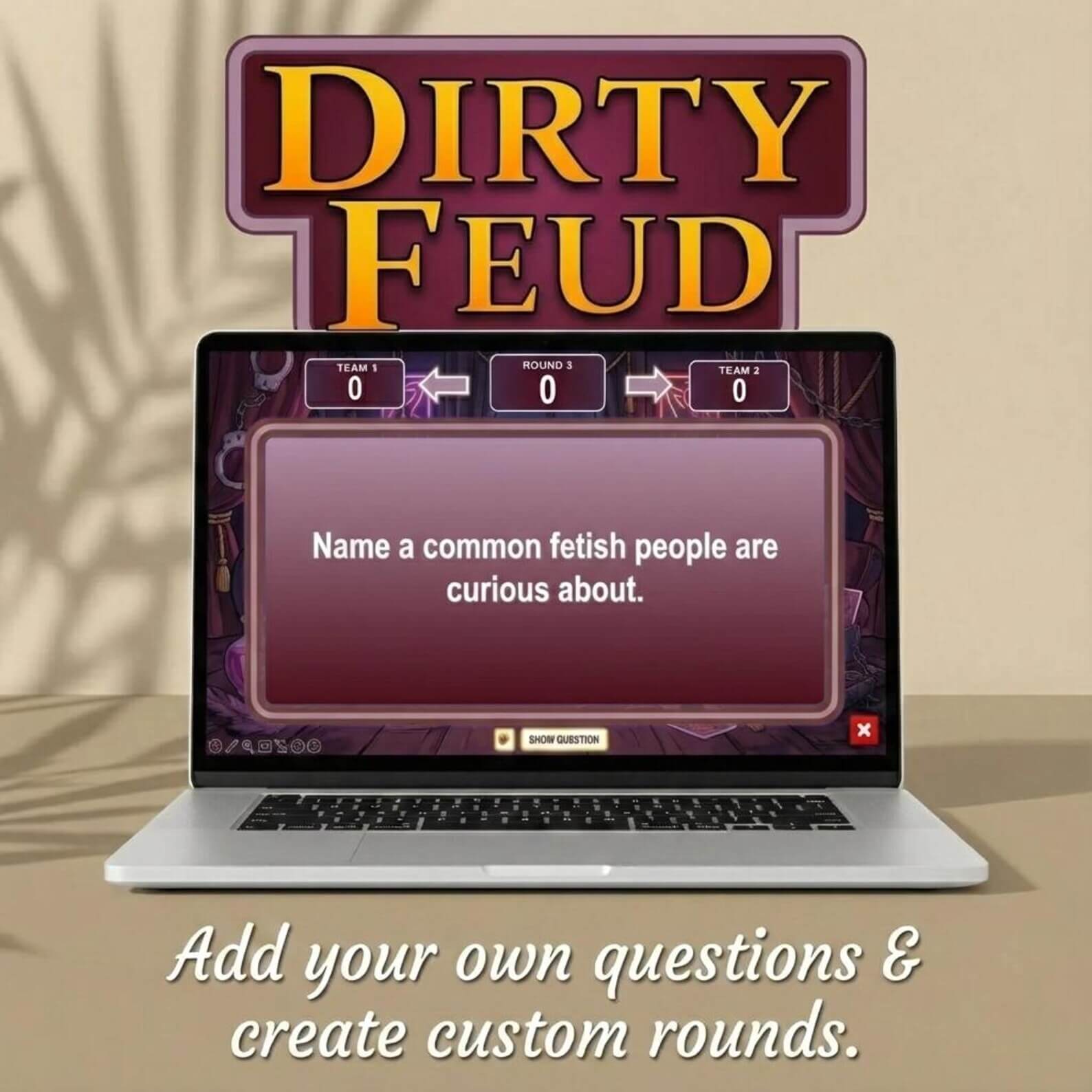 Valentine Dirty Feud | Adults Only Game | Dirty Feud Trivia | Trivia Night | Party Game | Powerpoint Game Editable | Friendly Feud