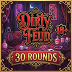 Adults-only Dirty Feud game cover marked 18 plus with 30 rounds