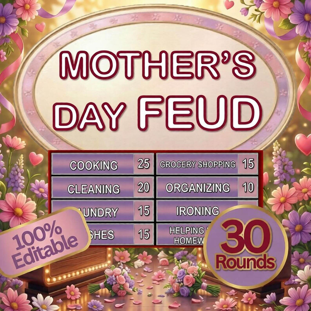 Mother's Day Feud Game | Friendly Feud Style | Printable Party Game | Mother's Day Friendly Feud | Mom Trivia Game | Fun Family Activity