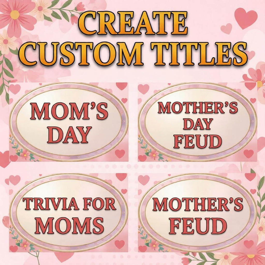 Mother's Day Feud Game | Friendly Feud Style | Printable Party Game | Mother's Day Friendly Feud | Mom Trivia Game | Fun Family Activity