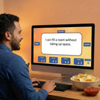 Player solving a What Am I riddle on a desktop computer