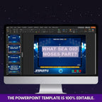 Editable Bible Jeopardy answer slide open in PowerPoint