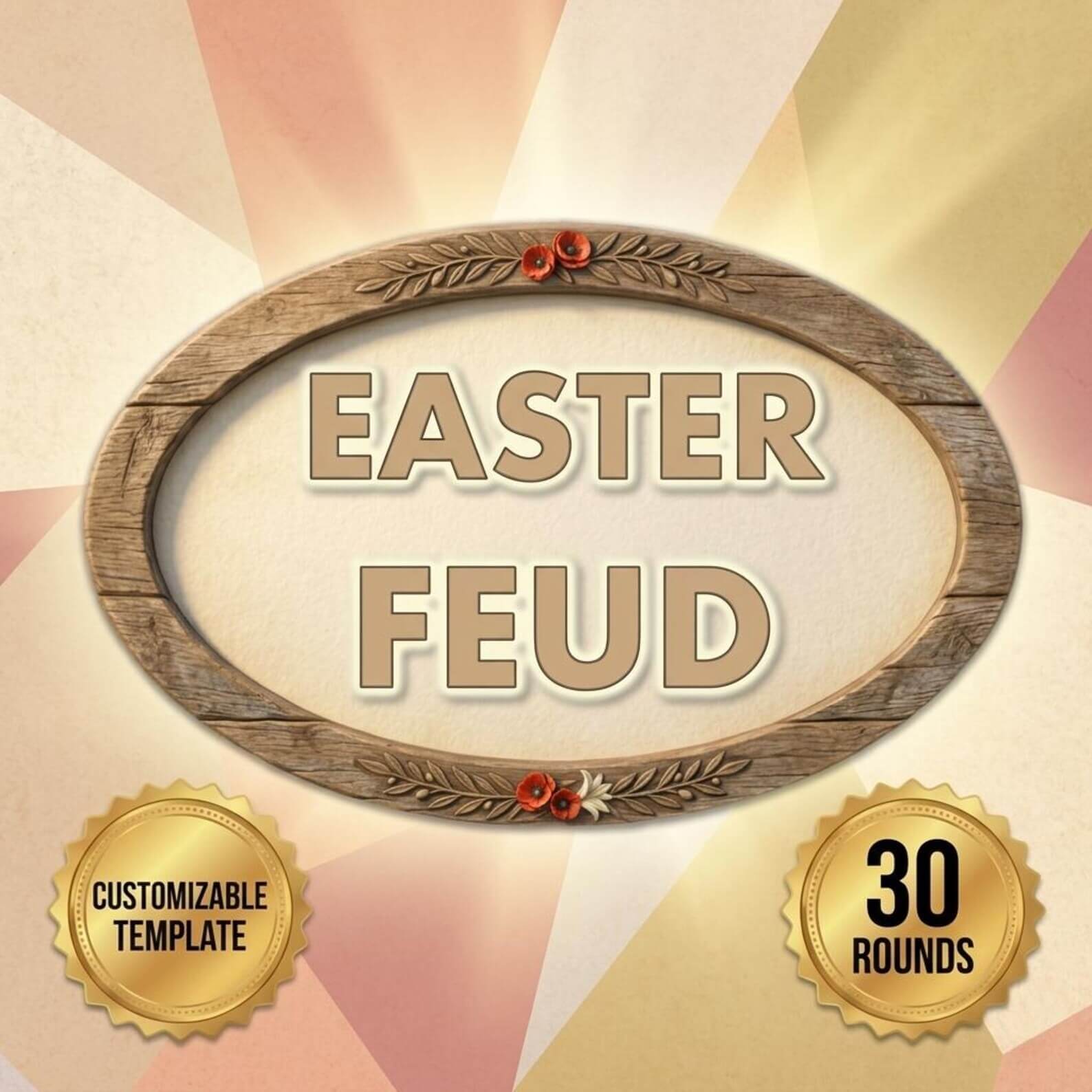 Friendly Feud Easter Edition Party Game | Easter Family Feud Style Game | Easter Game Night | PowerPoint Trivia Game for Adults