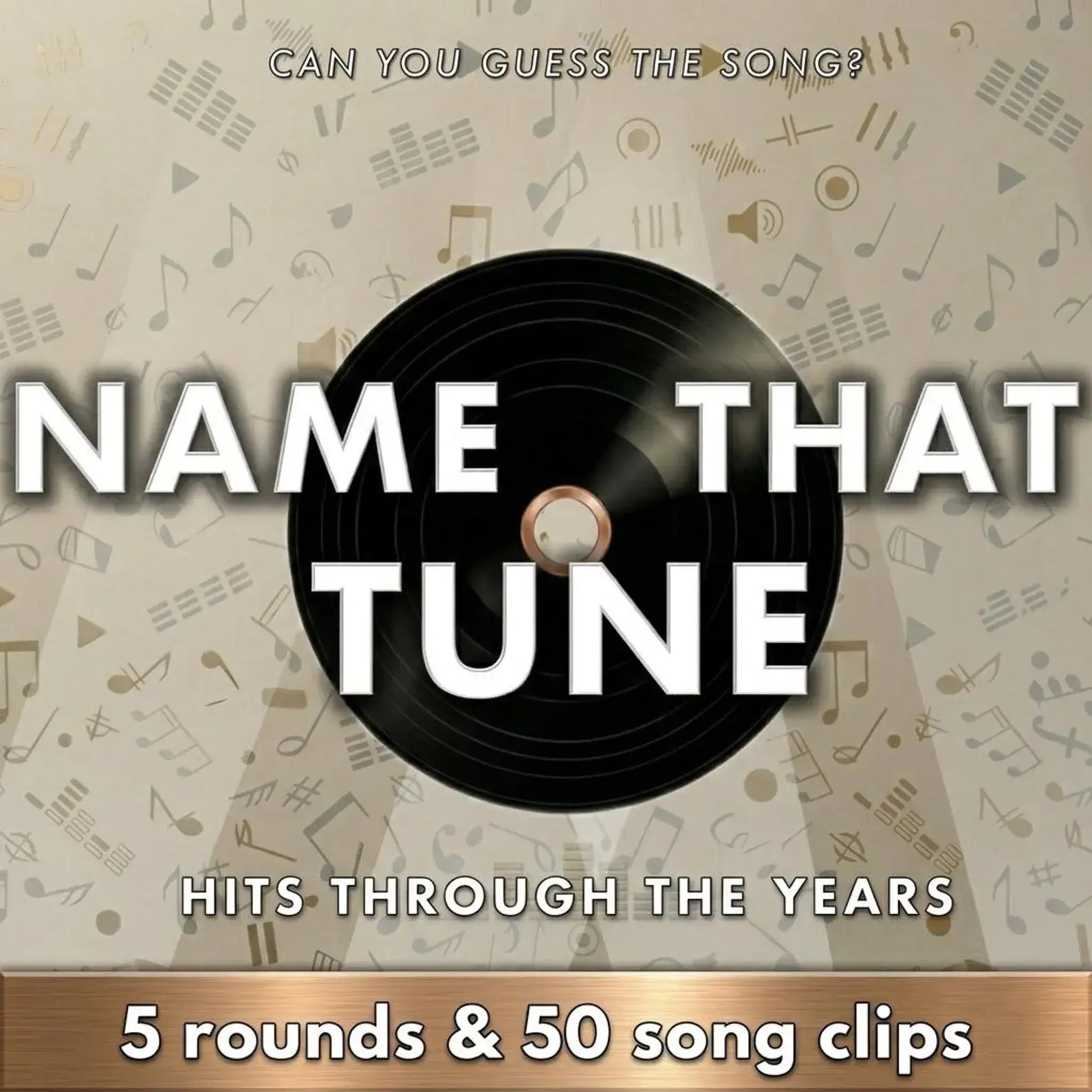 Name That Tune PowerPoint Party Game, Virtual Music Trivia Quiz Through the Decades, Guess the Song Challenge for Family Game Night, Lyrics