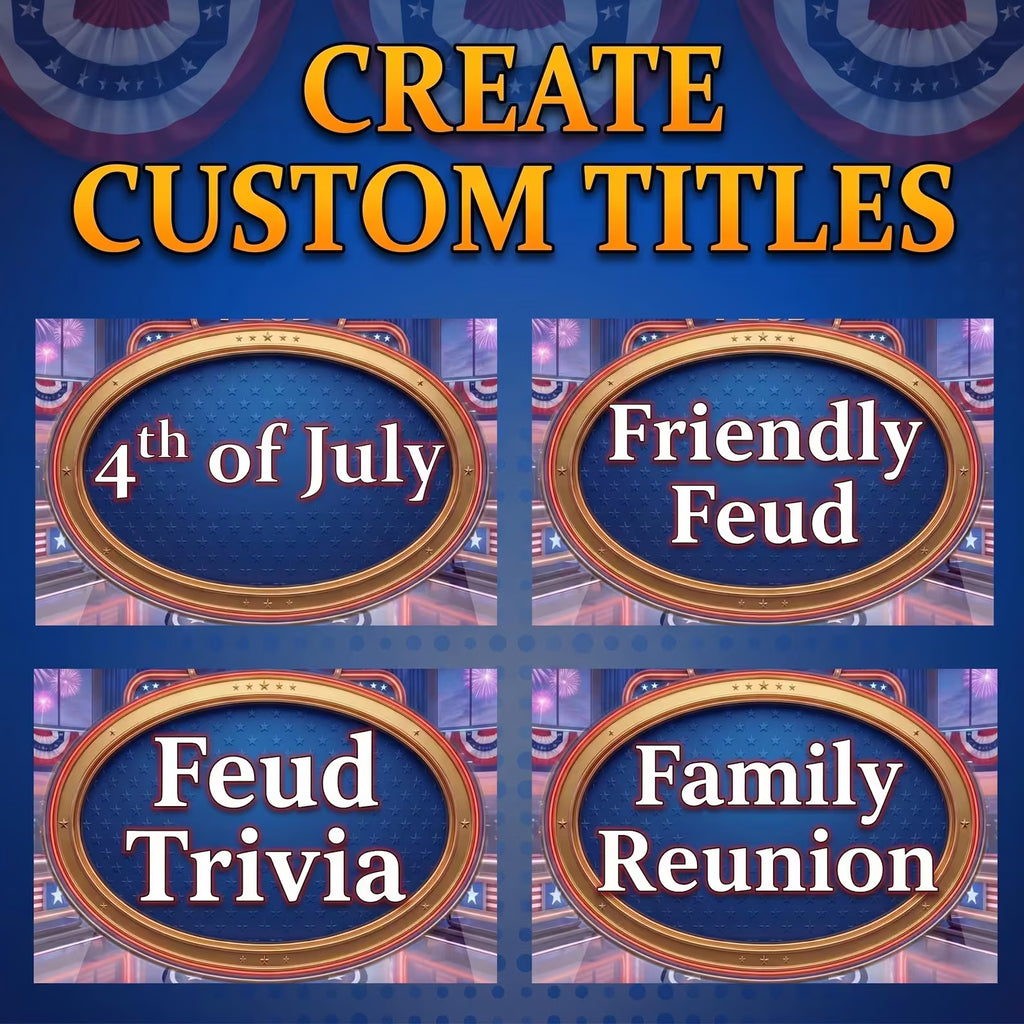 4th of July Friendly Feud Game, 4th July Trivia, Independence Day Feud Game, 4th of July Party Game, Friendly Feud Game Night Powerpoint