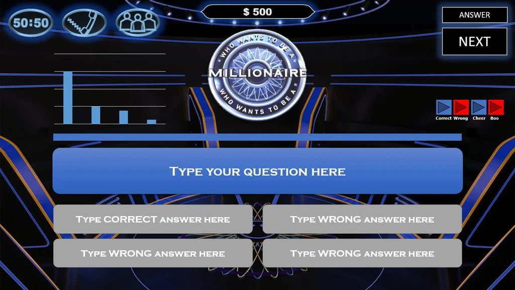 Who Wants to be a Millionaire Game: Customizable PowerPoint Template