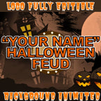 Editable Halloween Feud title and logo example