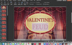 Gameplay preview video for Valentine's Day Family Feud Game, showing the downloadable PowerPoint game in use