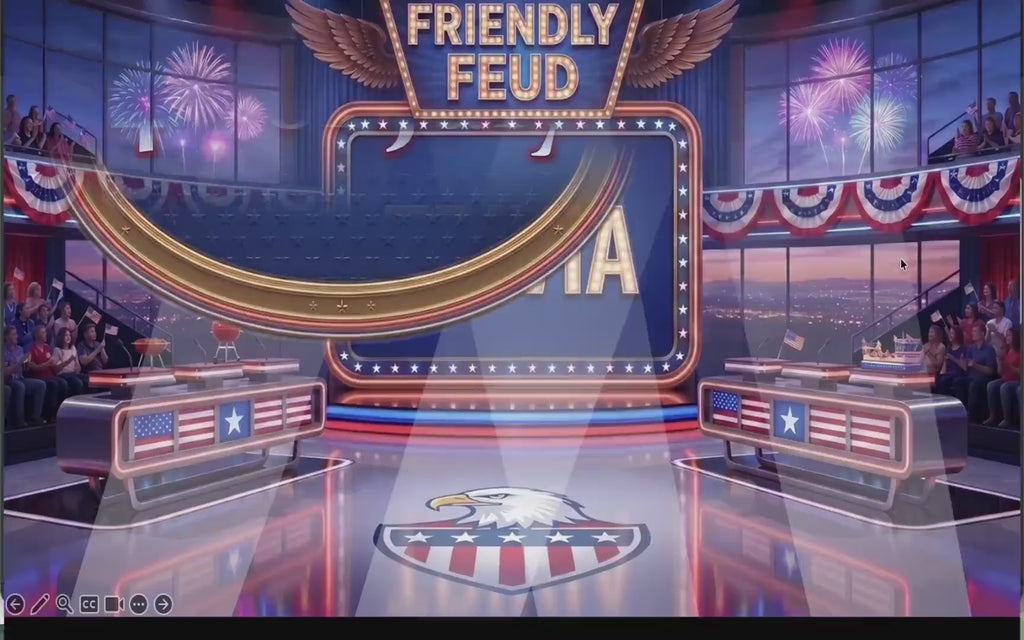 4th of July Friendly Feud Game, 4th July Trivia, Independence Day Feud Game, 4th of July Party Game, Friendly Feud Game Night Powerpoint