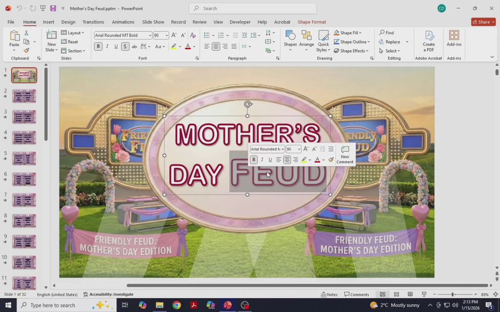Mother's Day Feud Game | Friendly Feud Style | Printable Party Game | Mother's Day Friendly Feud | Mom Trivia Game | Fun Family Activity
