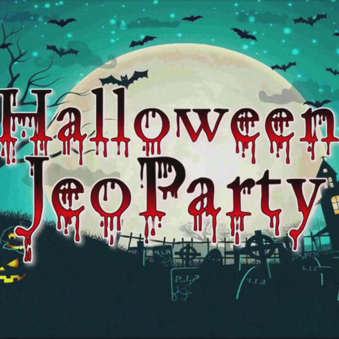 Halloween Jeoparty Powerpoint Game | Editable Halloween Jeopardy Game | Games for Halloween | Zoom Games | Halloween Games for Zoom