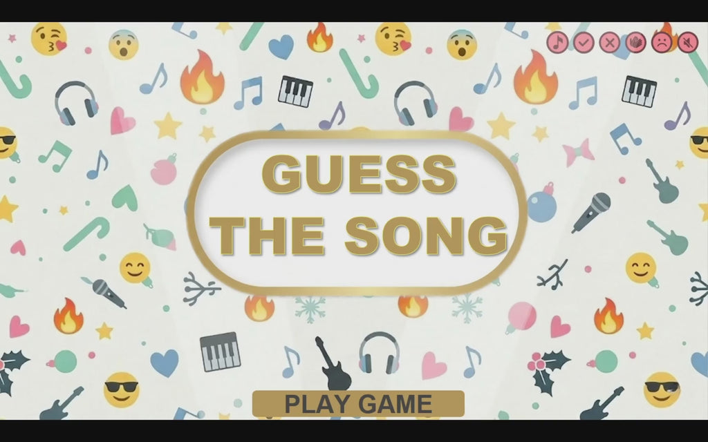 Guess The Song Emoji Game | Music Trivia Party Game | PowerPoint Game Night | Emoji Song Quiz | Printable Party Game | Name That Song Emoji